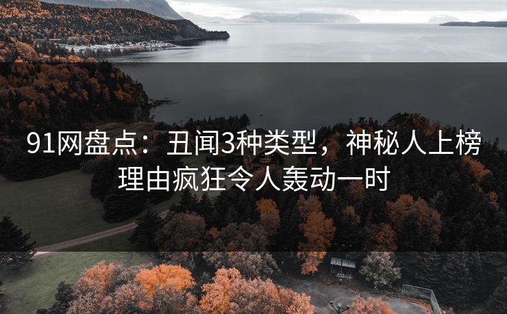 91网盘点：丑闻3种类型，神秘人上榜理由疯狂令人轰动一时